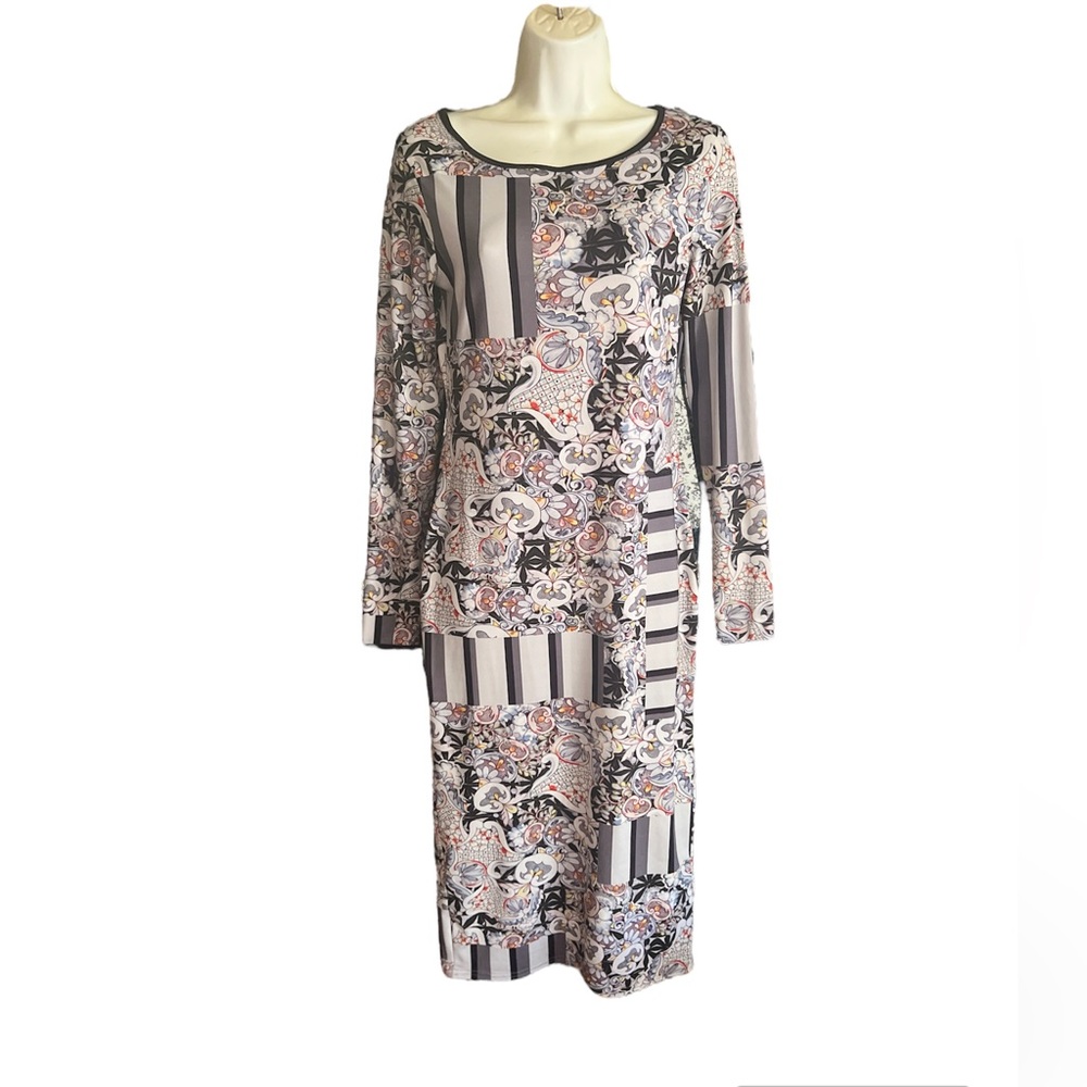 Topshop Floral Stripe Bodycon Dress